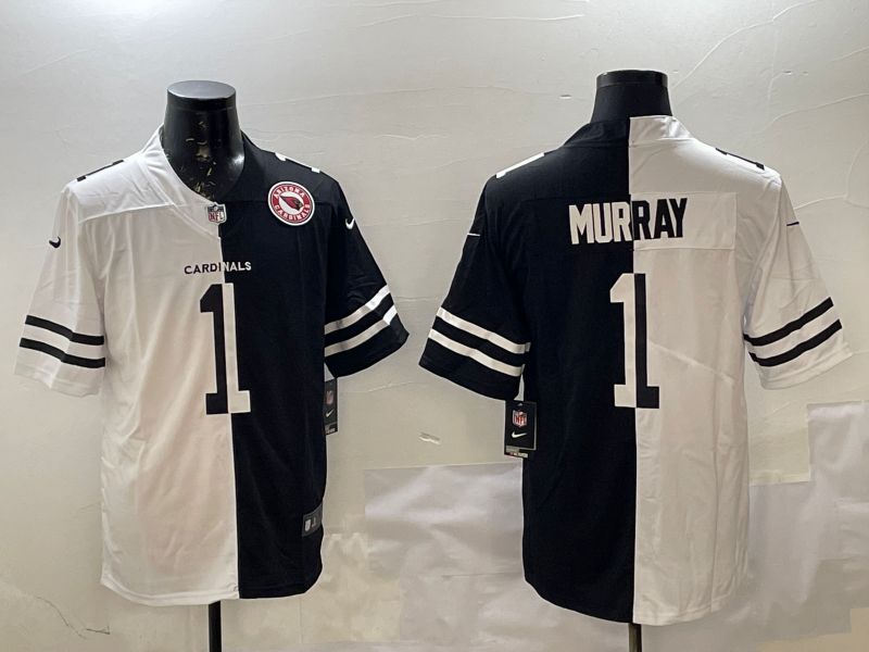 Men Arizona Cardinals #1 Murray White Black Fashion 2025 Nike Limited NFL Jersey style 2->arizona cardinals->NFL Jersey